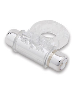 Nu Sensuelle Ultra Flex Mate Vibrating 7-function Bullet Vibe Cock Ring - Clear