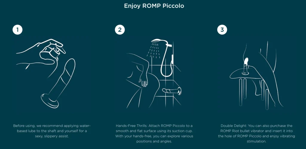 ROMP Piccolo 5-inch G-spot/P-Spot Dildo | How to Enjoy