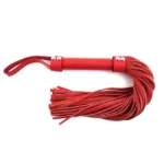 Rouge Short Leather Flogger - Red