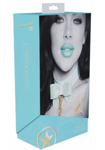 Shots Ouch! Paris Collection BDSM Collar & Leash Teal
