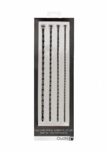 Shots Ouch! Silicone Spiral Screw Beginner Urethral Sound Set