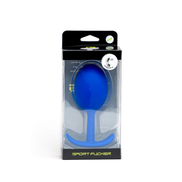 Sport Fucker Large Thunder Plug Butt Plug - Blue