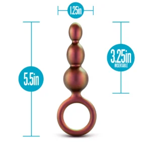 Blush Novelties Anal Adventures Matrix Beaded Loop Butt Plug - Copper