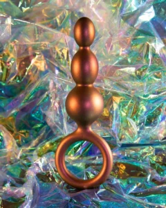 Blush Novelties Anal Adventures Matrix Beaded Loop Butt Plug - Copper