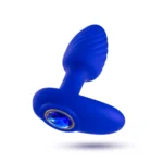 Blush Novelties Oh My Gem Mystery 4-inch Vibrating Butt Plug | Blue with Sapphire Gem Base