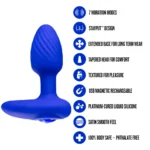 Blush Novelties Oh My Gem Mystery 4-inch Vibrating Butt Plug | Blue with Sapphire Gem Base