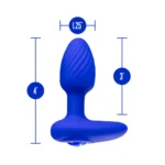 Blush Novelties Oh My Gem Mystery 4-inch Vibrating Butt Plug | Blue with Sapphire Gem Base