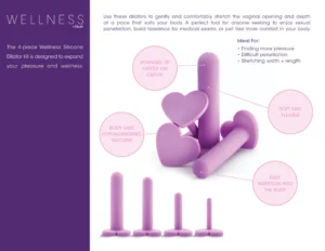 Blush Novelties Wellness UltraSilk Progressive 4pc Vaginal Dilator Kit