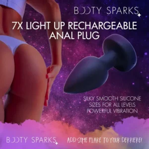 Booty Sparks 7-Mode Vibrating Strobe Light Rechargeable Butt Plug