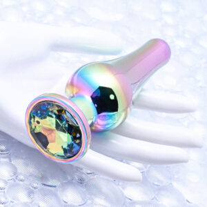 Evolved Novelties Rainbow Metal Butt Plug - Large