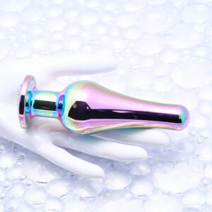 Evolved Novelties Rainbow Metal Butt Plug - Large