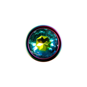 Evolved Novelties Rainbow Metal Butt Plug - Rainbow Gem