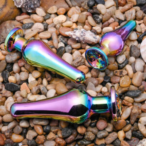 Evolved Novelties Rainbow Metal Butt Plug Set