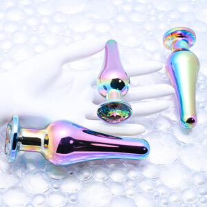 Evolved Novelties Rainbow Metal Butt Plug Set