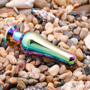 Evolved Novelties Rainbow Metal Butt Plug - Small