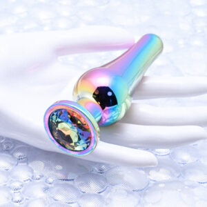 Evolved Novelties Rainbow Metal Butt Plug - Small