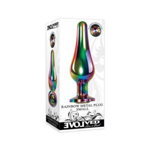 Evolved Novelties Rainbow Metal Butt Plug - Small