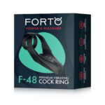 FemmeFunn FORTO F-48 Vibrating Double Cock Ring - Black