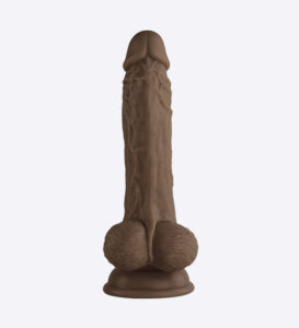 FemmeFunn Vortex Turbo Baller 2.0 Realistic Vibrator Dildo - Cocoa