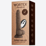 FemmeFunn Vortex Turbo Baller 2.0 Realistic Vibrator Dildo - Cocoa