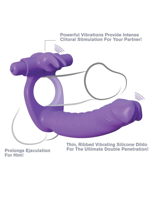 Pipedream Fantasy C-Ringz Rabbit Double Penetrator Cock Ring