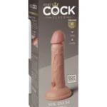 Pipedream King Cock Elite Dual Density 6-inch Realistic Dildo - Light