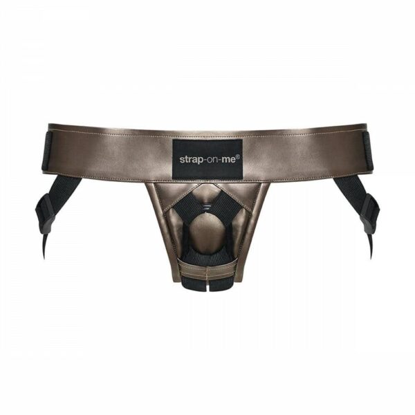 Strap-on-Me Curious Leather Harness - Bronze