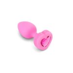 b-vibe vibrating heart butt plug pink topaz | Small/Medium