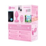 b-vibe vibrating heart butt plug pink topaz | Small/Medium