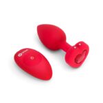 b-vibe vibrating heart butt plug scarlet ruby | Medium/Large