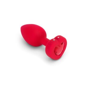 b-vibe vibrating heart butt plug scarlet ruby | Medium/Large