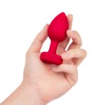 b-vibe vibrating heart butt plug scarlet ruby | Medium/Large