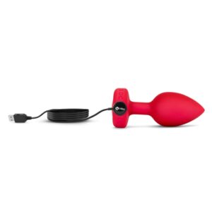 b-vibe vibrating heart butt plug scarlet ruby | Medium/Large