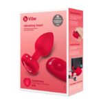 b-vibe vibrating heart butt plug scarlet ruby | Medium/Large