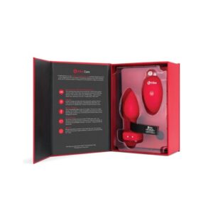 b-vibe vibrating heart butt plug scarlet ruby | Medium/Large