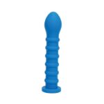 MOD Love Wand Ribbed Dildo - Blue