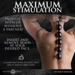 XR Brands Master Series The Black Baller Anal Beads