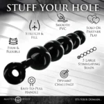 XR Brands Master Series The Black Baller Anal Beads