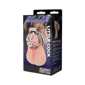 Blue Line Little Cock Chastity Cage