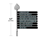 NIXIE Stainless Steel Riding Crop, Flaming Heart
