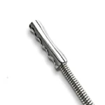 NIXIE Stainless Steel Riding Crop, Flaming Heart