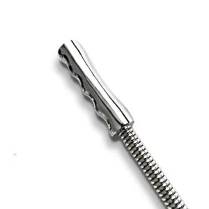NIXIE Stainless Steel Riding Crop, Flaming Heart