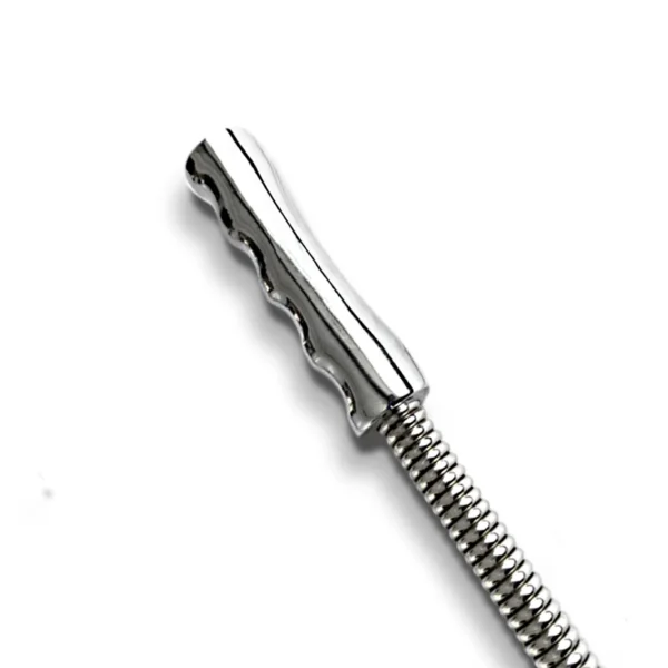 NIXIE Stainless Steel Riding Crop, Flaming Heart