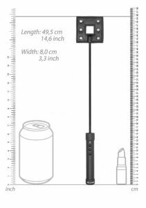 Shots America ELECTROSHOCK E-Stim Spanking Crop-Black