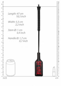 Shots Ouch! SLAVE Riding Crop Large