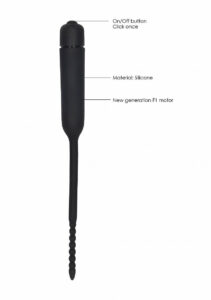 Shots Ouch! | Urethral Sounding Silicone Vibrating Bullet Plug with Beaded Tip