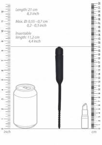 Shots Ouch! | Urethral Sounding Silicone Vibrating Bullet Plug with Beaded Tip