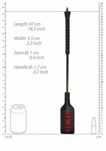 Shots Ouch! Large XOXO Riding Crop