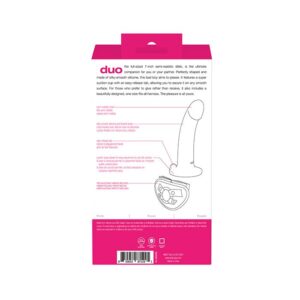 VeDO Duo Silicone Dildo w_Harness - Pink & Purple