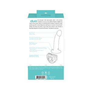 VeDO Duo Silicone Dildo with Harness - Turquoise:Black